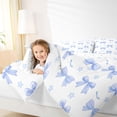 thumbnail image 3 of Erosebridal Floral Sakura Cute Bow Bedding Comforter Set 7pcs for Girls,Kids Teens Dreamy Flowers Bowtie Queen Bedding Sets,Super Cozy Room Decor, 3 of 6