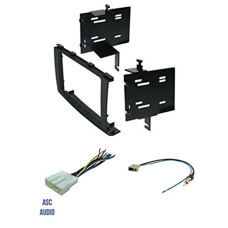 ASC Audio Car Stereo Radio Install Dash Kit, Wire Harness, and Antenna Adapter to Add a Double Din Aftermarket Radio for 2008 2009 2010 Nissan (Best Aftermarket Double Din Car Stereo)