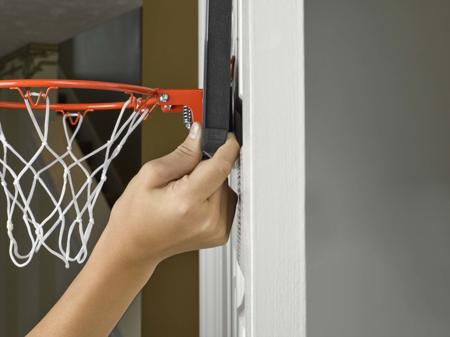 Silverback 23 In. LED Light-Up Over the Door Mini Basketball Hoop Includes Mini Basketball and Air Pump