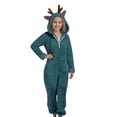 thumbnail image 4 of TBWNWG Girls Winter Hooded Romper Jumpsuit Soft Reindeer Design Warm Cozy Playwear For Toddler Kids,Size 6-7 Years, 4 of 6