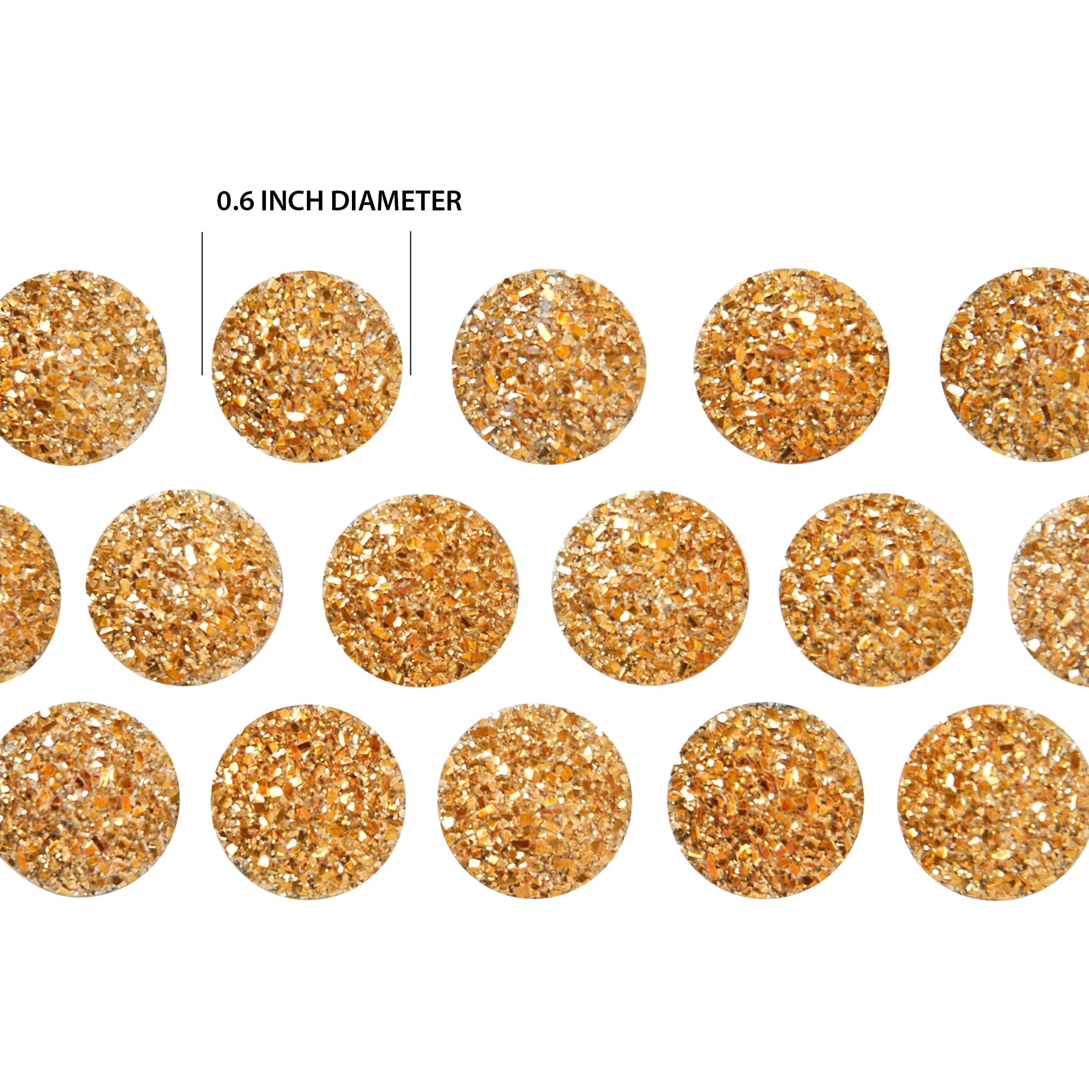 (2 pack) Offray accessories, gold adhesive button gems are great additions to self printed invitations, scrap booking or an yard craft project, 16 pieces, 1 package