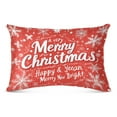 thumbnail image 2 of Pillow Case Plush Pillow Design Snowflake Christmas Tree Pattern Case standard size/King size/Queen size Bed Pillow Pillowcases, 2 of 9