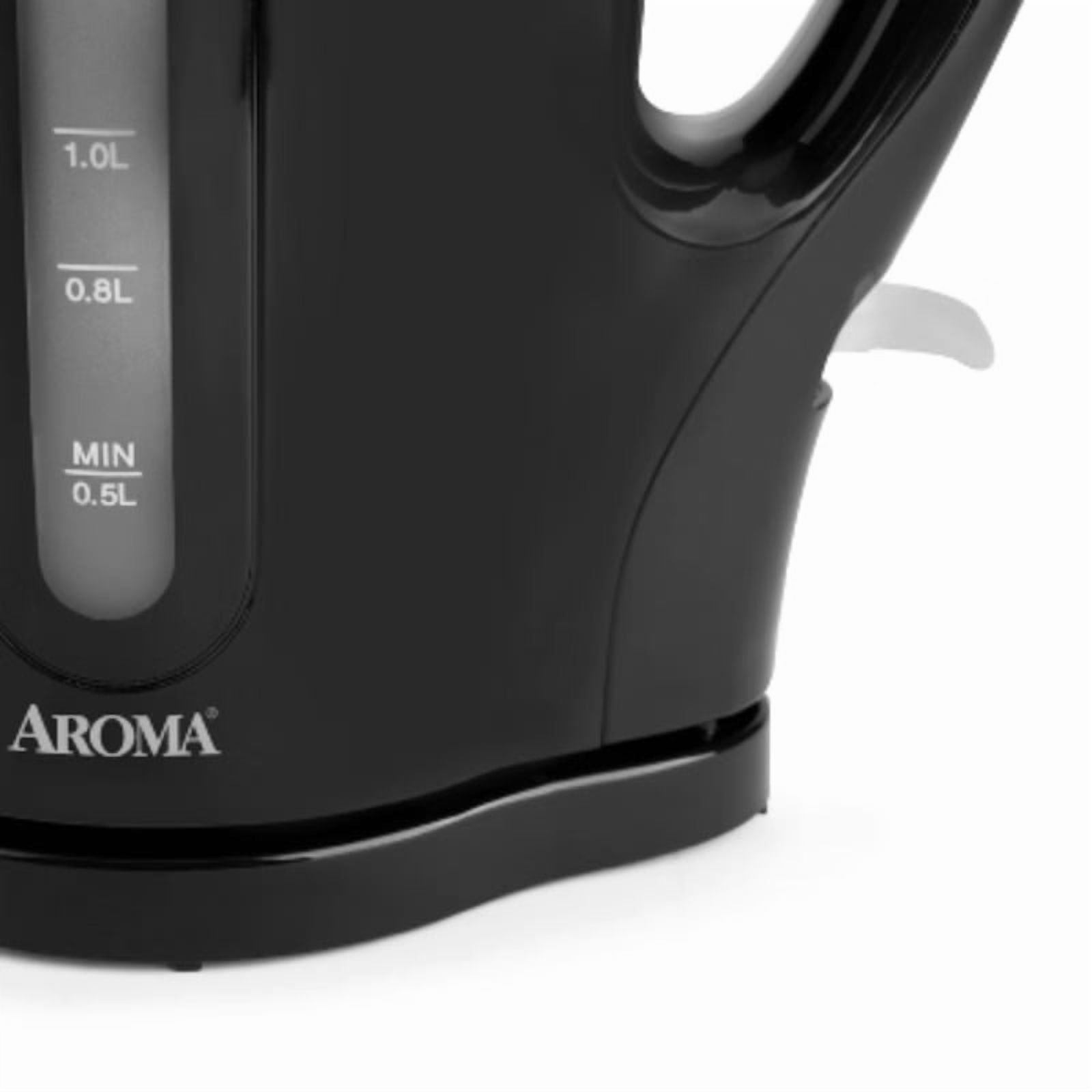 1.7L Electric Kettle - Black: Dripless Spout, 1500W, Water Level Viewer