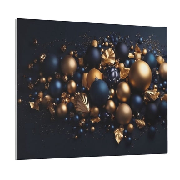 Logiee Elegant Golden Blue Ornaments Print Canvas Wall Art ,Art Poster,Canvas Decorative Picture,Decor Wall Pictures for Living Room Bedroom Bathroom,Ready to Hang