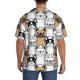 thumbnail image 3 of Balery French Bulldog 2 Camisa Casual de Manga Corta con Botones para Hombre, Texturizada, Estilo Cubano, para Playa, Verano-Large, 3 of 5