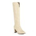 thumbnail image 4 of Fesfesfes Knee Boots For Women Winter Plus Size Thick High-heeled Sleeve Snake Print Pointed Toe High Knee-length US:4.5(35), 4 of 6