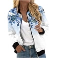 thumbnail image 2 of Lisbinx Manteaux d'Hiver pour Femmes, Sweat à Manches Longues avec Veste à Fermeture Éclair, Veste de Baseball Tricotée Décontractée, 2 of 5