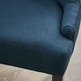 thumbnail image 3 of GDF Studio Maggie Contemporary Tufted Dining Chairs, Set of 2, Navy Blue Fabric and Espresso, 3 of 6