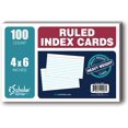 thumbnail image 1 of iScholar Index Cards, White, Ru, 4 X 6-Inch, 100 Card Pack - 4603, 1 of 1