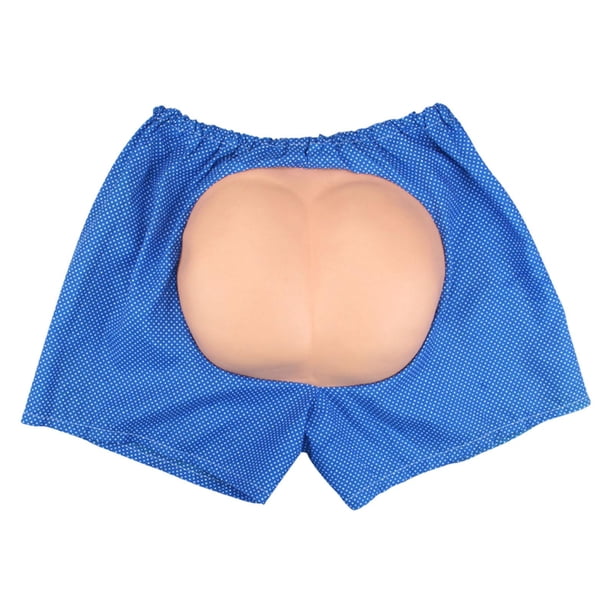 Pantalones cortos divertidos con trasero falso, para disfraz, decoración para fiesta de los inocentes, disfraces de Halloween azul oscuro