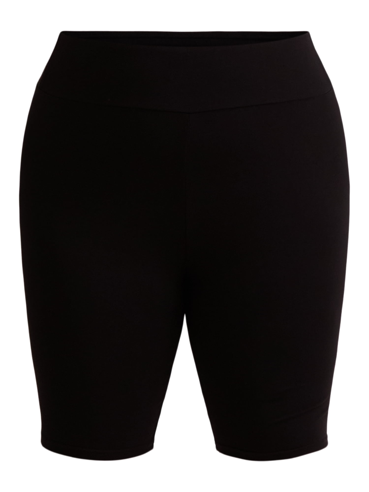 Terra & Sky Women’s Plus Size Bike Shorts, 10" Inseam, 2-Pack, Sizes 0X-5X