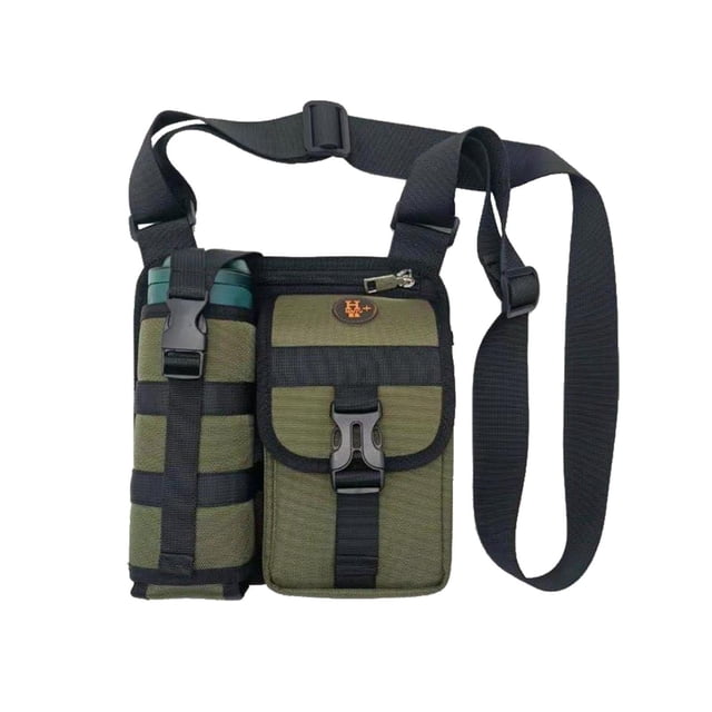 Fiudx Bolso Bandolera Ligero para Exteriores, Portabotellas, Malla Transpirable, Práctico Compañero de Viaje, Correas Ajustables, Versátil, 26 X 25 Cm.