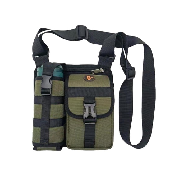 Crossbody Bags for Women and Men, Outdoor Shoulder Bag with Water Bottle Holder for Travel, Sports, and Gym, 10.2 x 9.8 in