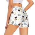 thumbnail image 3 of Goofa Cute Cat Printed Women 2 in 1 Running Shorts,Quick Dry Athletic Workout Shorts,High Waisted Athletic Shorts with Liner Pockets-X-Large, 3 of 9