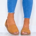 thumbnail image 1 of Mujer Vacaciones Menorquinas Pisos Verano Peep Toe Bombas Sandalias Zapatos Casuales, 1 of 3