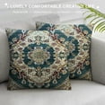 thumbnail image 3 of Chilfamy Sage Green Blue Boho Throw Pillow Covers Vintage Carpet Bohemian Floral Pattern Decorative Pillow Cases Outdoor Farmhouse Decoration for Sofa Couch Bed White, 3 of 5