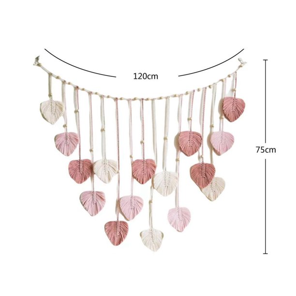 QPY Tapisserie Murale Chambre Enfant Macramé Décoration Murale À Suspendre, Arc En Ciel, Corde Coton Macrame Coton Couleur Tenture Déco Murale Pour Décoration Pépinière Chambre D'enfant