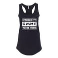 thumbnail image 2 of I Paused My Game to be Here Gaming Sports Ladies Racerback Tank Top, Black, Small, 2 of 3