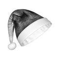 thumbnail image 2 of KLL Christmas Hats for Adults Plush Indian Elephant Print Santa Hat Xmas Fluffy Santa Claus Hat for Women Men, 2 of 6
