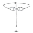 thumbnail image 1 of 925 Sterling Silver 0.15 Cttw Canadian Diamond Infinity Symbol Bolo Bracelet, 1 of 4