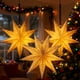 thumbnail image 1 of GOOHOCHY 3 pantallas colgantes de papel con forma de estrella navideña, cubiertas para lámparas y decoraciones., 1 of 8