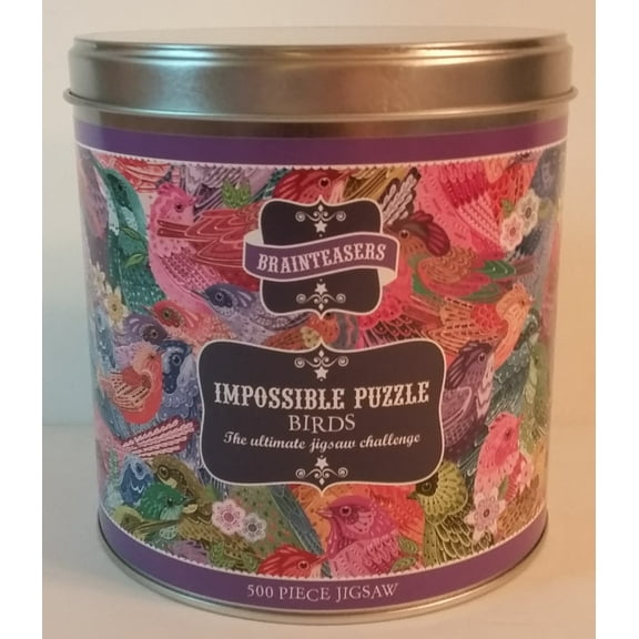 Impossible Puzzle - Birds 500 Piece Puzzle in Gift-Giving Tin