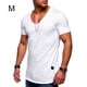 thumbnail image 2 of Jumpingount Camiseta de algodón para hombre, camiseta de manga corta transpirable de repuesto de Color sólido, camiseta adelgazante fácil de Camisetas Blanco METRO, 2 of 4