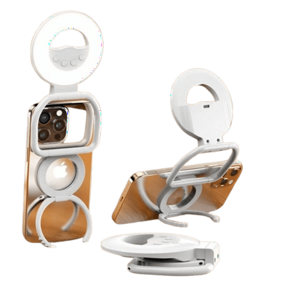 Magnetic Selfie Light for iPhone, Phone Light with Mirror, MagSafe Instant Accessory for Selfies, Video Conferencing, Vibe P48