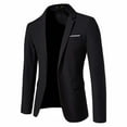 thumbnail image 4 of cocolona Mens Blazer Fashion Casual Solid Color Long Sleeve Lapel Suit Jacket Business Office Work Coat, 4 of 4