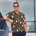 thumbnail image 3 of Kdxio Gnome Insect Frog Print Men's Short Sleeve Polo Shirt,Midweight Men's Shirt, 3 of 6