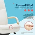 thumbnail image 3 of La-Z-Boy Opus Executive Mid-Back Office Chair Bonded Leather White and Gold, 3 of 7