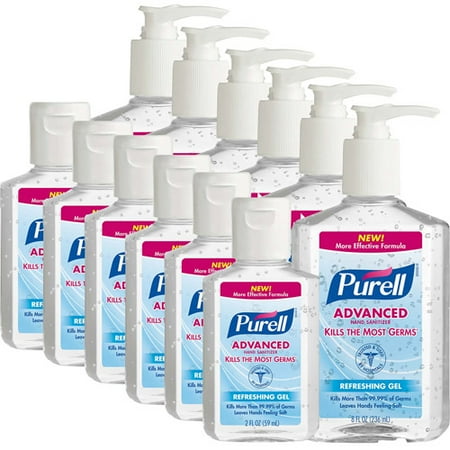 PURELL Advanced Refreshing Gel Hand Sanitizer, Assorted Sizes, Pack of 12