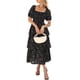 thumbnail image 1 of Vestido casual BTFBM para mujer con cuello cuadrado y manga abullonada, 1 of 9