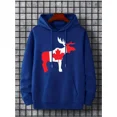 thumbnail image 3 of Sudadera con capucha para hombre, sudadera con capucha con estampado de hoja de arce de Canadá, sudadera informal con capucha para hombre con bolsillo tipo canguro para primavera y otoño, 3 of 5