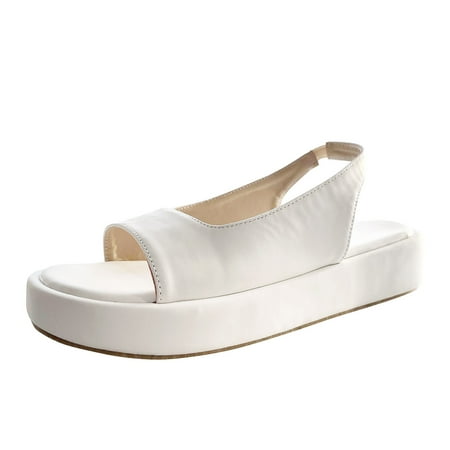 

Youmylove Women Fashion Solid Color Leather Open Toe Casual Flat Sandals Summer Comfy Beach Outdoor Walking Footwear