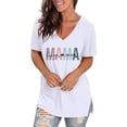 thumbnail image 4 of Fantaslook V Neck T Shirts for Women Floral Summer Tops Short Sleeve Shirts Casual Tunic Tops, 4 of 5
