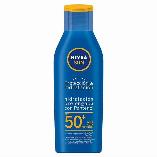 Protector solar corporal NIVEA SUN Protect & Moisture resistente al agua con fps 50+ 200 ml