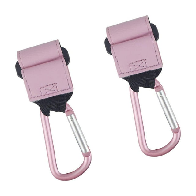 2 Piezas Ganchos para Cochecitos Clips para Cochecitos Accesorios para Cochecitos Percha para Cochecitos Ganchos Organizadores para Cochecitos Cocheci Rosa