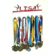 Custom Personalized Name Dance Dancer Dancing Medal Holder, Awards Display Organizer Hanger Rack with Hooks for 60+ Medals, Ribbons, Sports Of A Kind Made To Order With Your Name On It.