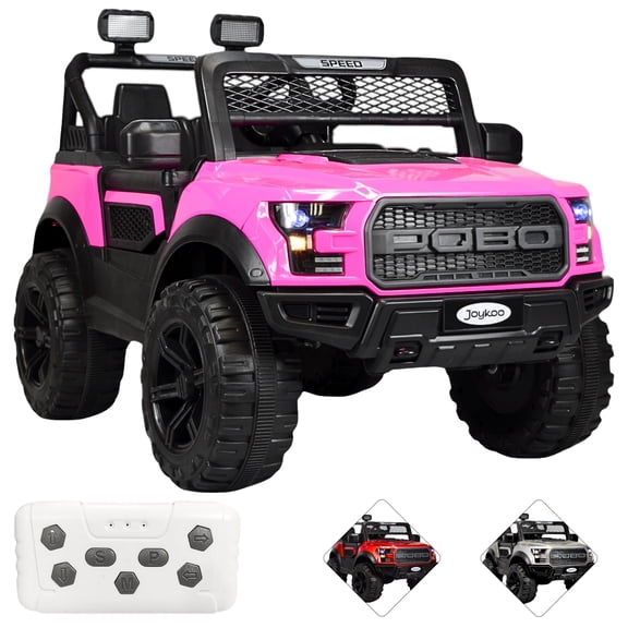 Montable Electrico Raptor para Niños Control Remoto Luz Led 12v - Rosa