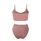 thumbnail image 4 of Traje de baño de dos piezas con tirantes cómodos y sin espalda con bloques de color para mujer OAVQHLG3B Store lin121212, 4 of 4