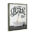 thumbnail image 4 of Stupell Industries Hot Bath Llama Sign Animals & Insects Painting Gray Floater Framed Art Print Wall Art, 25 x 31, 4 of 10
