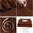 thumbnail image 6 of PiccoCasa Stretch Sofa Cover  Slipcovers for 2 Seater, Chocolate, 6 of 7