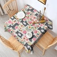 thumbnail image 2 of Boston Terrier Dog with Flower Square Tablecloth,Waterproof Square Table Cover,Wipeable Spillproof Washable Table Cover for Home Kitchen Party Decor 52"x52"(132x132cm), 2 of 6