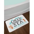 thumbnail image 2 of Sea Bath Mat, I Need Vitamin Sea Inspirational Quote Hand Drawn with Coral Waves Starfishes Bubbles, Non-Slip Plush Mat Bathroom Kitchen Laundry Room Decor, 29.5 X 17.5 Inches, Multicolor, Ambesonne, 2 of 2
