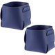 thumbnail image 1 of Paquete de 2 porta brochas de maquillaje, de cuero azul oscuro, plegable, para guardar brochas y joyas, organizadores de escritorio portátiles y accesorios., 1 of 9