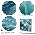 thumbnail image 3 of Designart "Fauvist Waves In Blue" Ocean Floater Framed Canvas Wall Art, 3 of 5