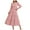 Pink, variant on felwors Long Sleeve Dress for Women 2025 Fall V Neck Tiered Spring Elegant Modest Flowy Wedding Guest Maxi Dresses Pink, S