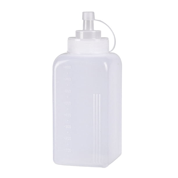 Botella de plástico de 800 ml para mermelada, dispensador de salsa de tomate, utensilio de cocina para aderezo de ensaladas y mostaza.