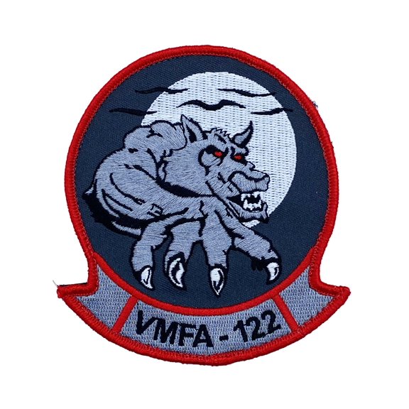 VMFA-122 Werewolves Patch With Hook and Loop